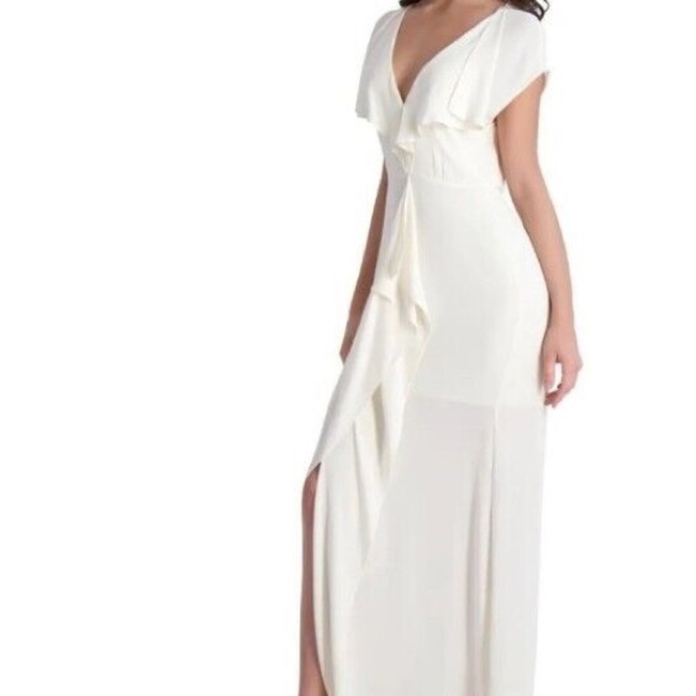 Elegant BCBGMAXAZRIA White Maxi Dress